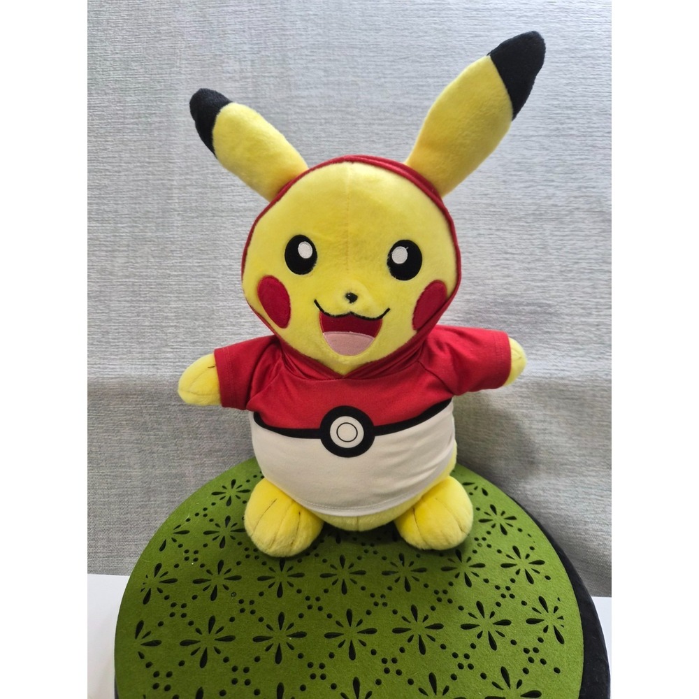 BAB Build-A-Bear Pokemon Pikachu Stuffed Animal Plush Toy Multicolor with Hoodie